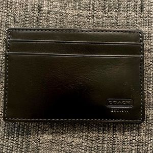 Men’s Coach wallet money clip. Black